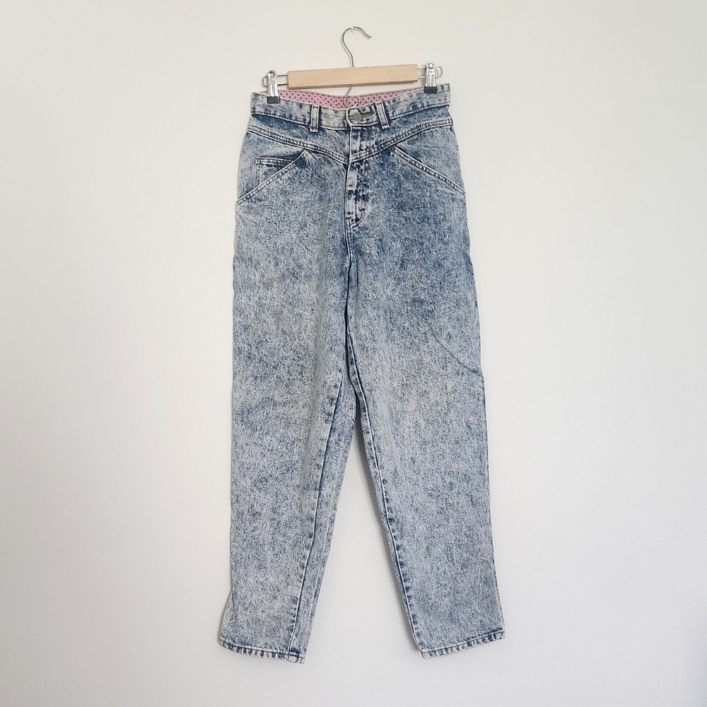 Vintage Sasson Women's High-Waisted Acid Wash Jeans Size 10/ Medium